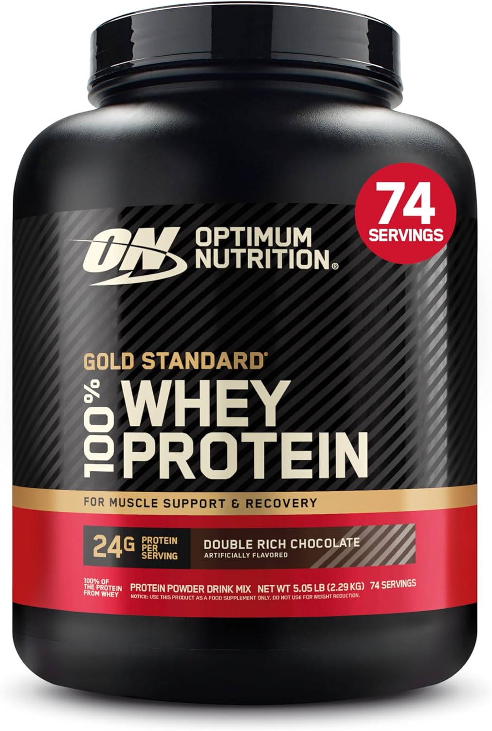 Optimum Nutrition Gold Standard 100% Whey Protein Powder, Double Rich