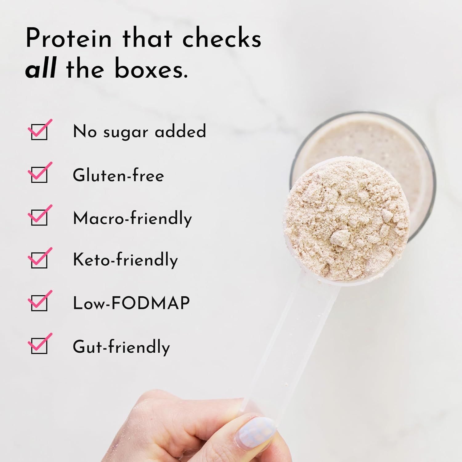 JUST INGREDIENTS Vanilla Bean Protein Powder – 20-Serving Blend with 100% - View 5