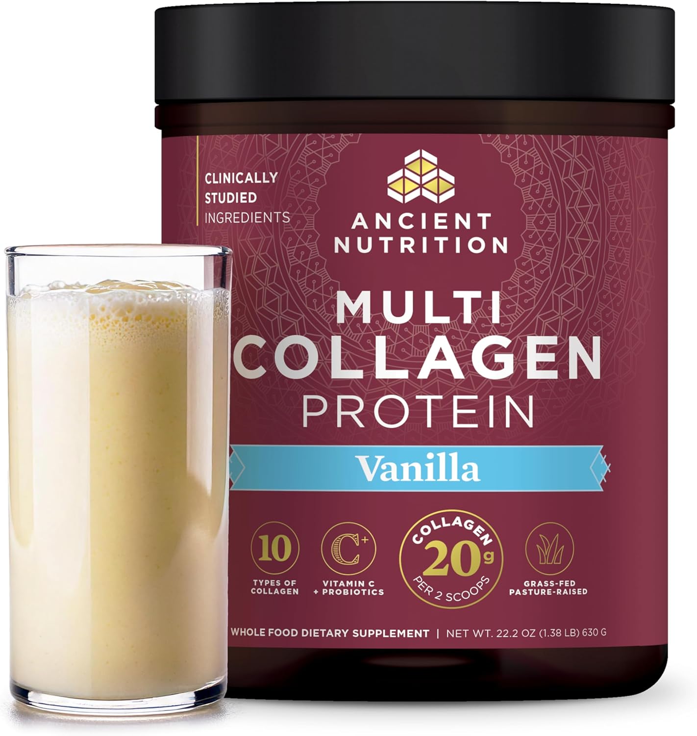 Ancient Nutrition Collagen Peptides Powder, Multi Collagen Protein, Women &
