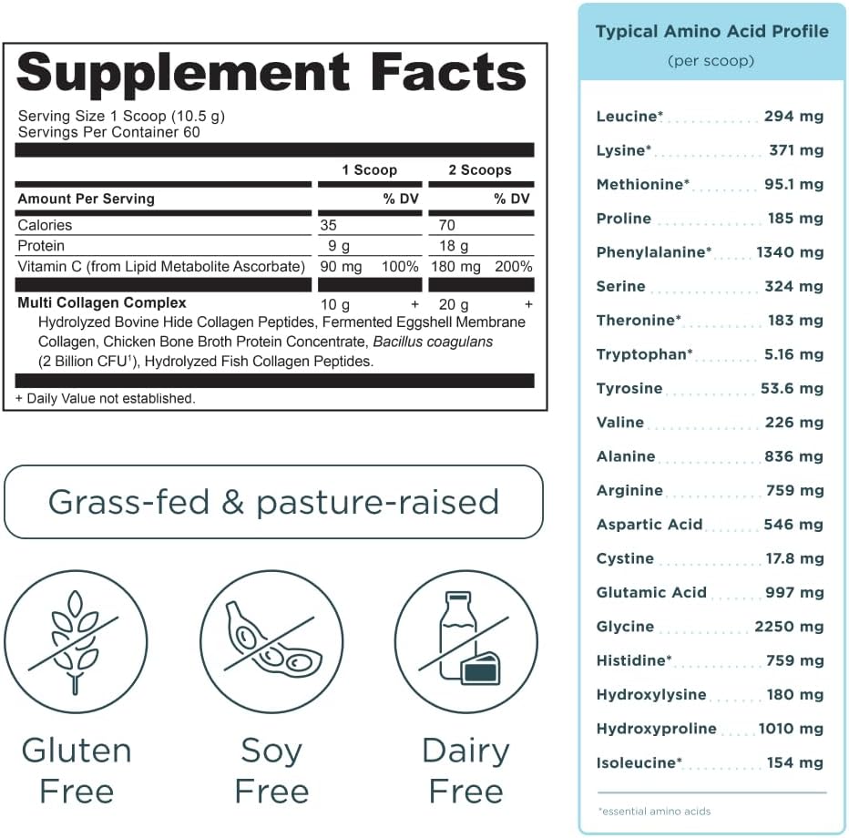 Ancient Nutrition Collagen Peptides Powder, Multi Collagen Protein, Women & - View 2