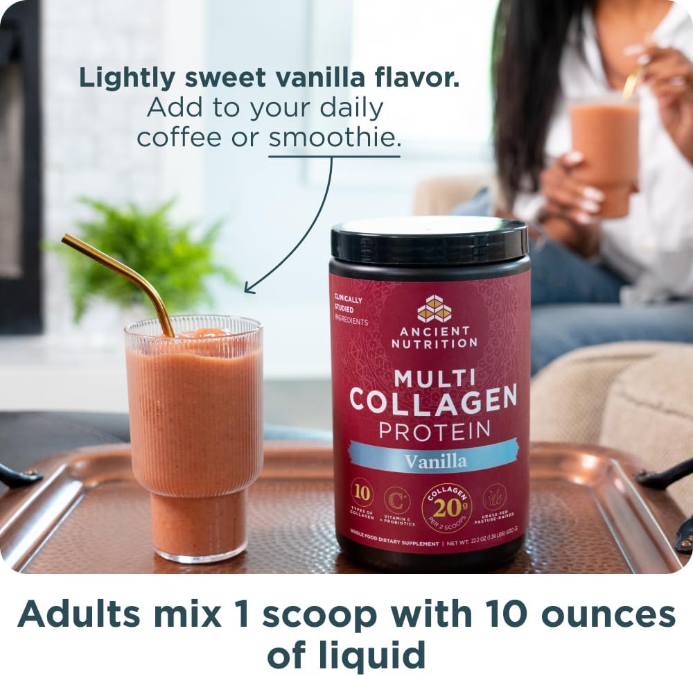 Ancient Nutrition Collagen Peptides Powder, Multi Collagen Protein, Women & - View 4