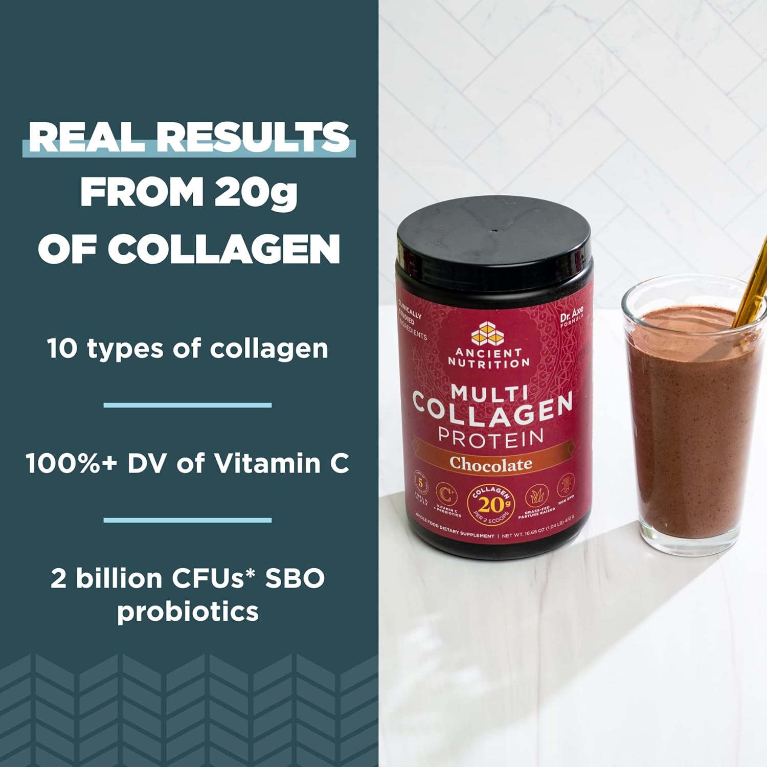 Ancient Nutrition Collagen Peptides Powder, Multi Collagen Protein, Women & - View 3