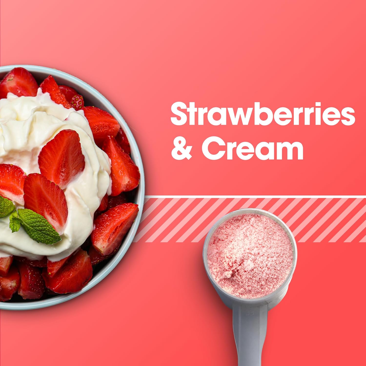 Optimum Nutrition Gold Standard 100% Whey Protein Powder, Strawberries & Cream, - View 2