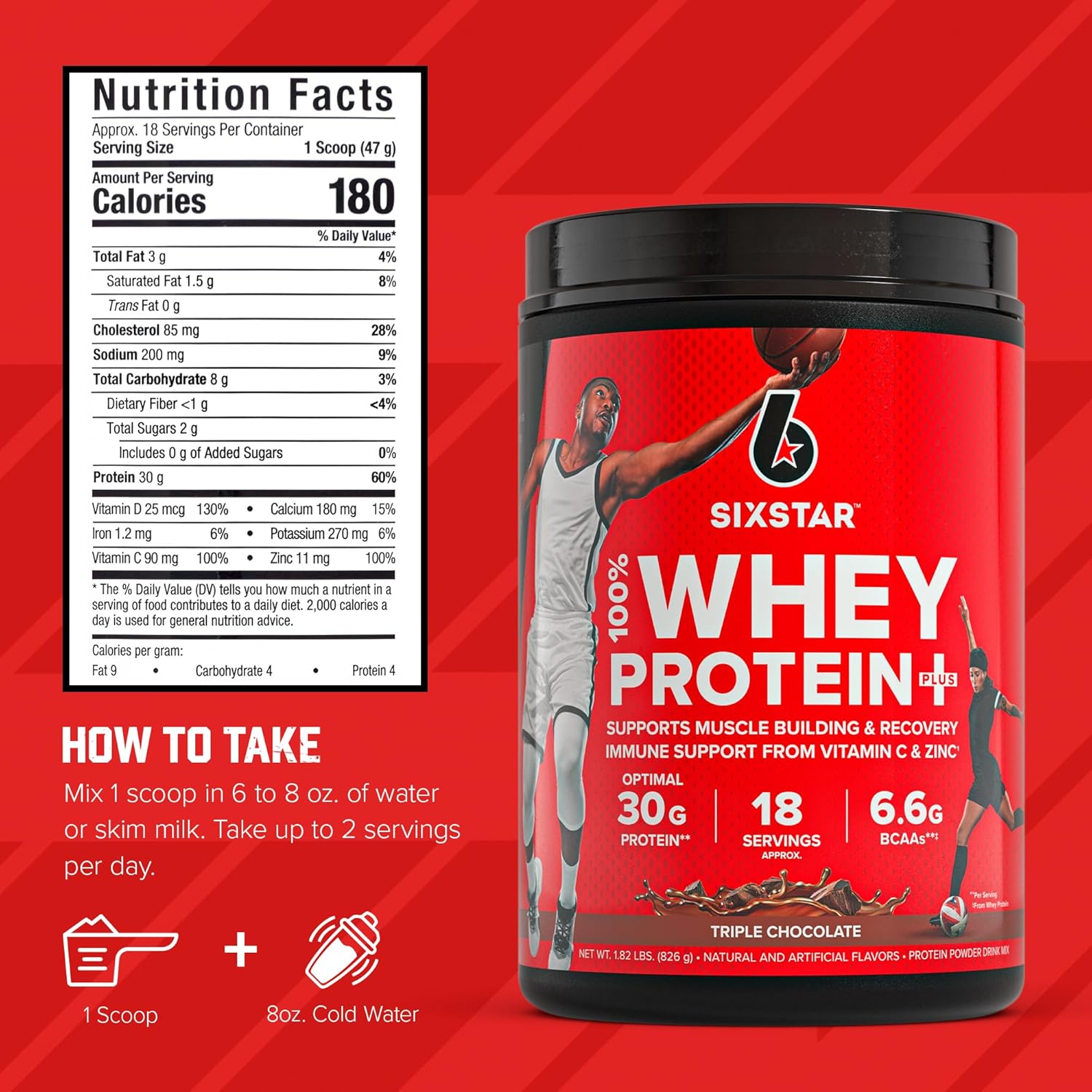 Six Star Whey Protein Powder Whey Protein Plus | Whey Protein Isolate & - View 5