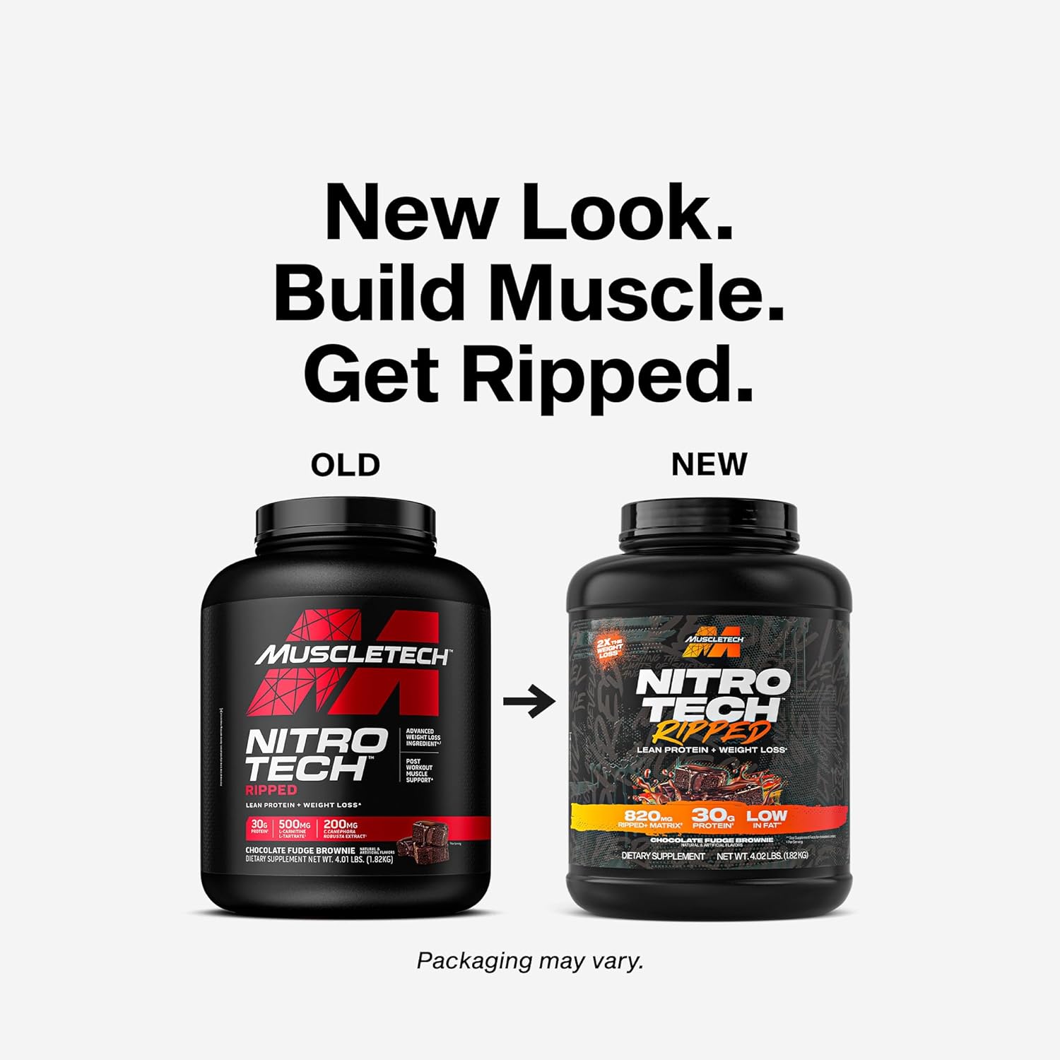 Muscletech Whey Protein Powder (Chocolate Fudge Brownie, 4LB) - Nitro-Tech - View 2