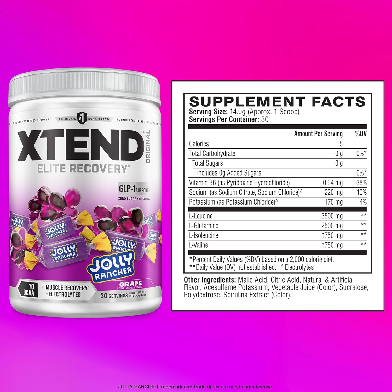 Xtend Original BCAA Powder, 7g BCAAs and 2.5g L-Glutamine for Muscle Recovery - View 2