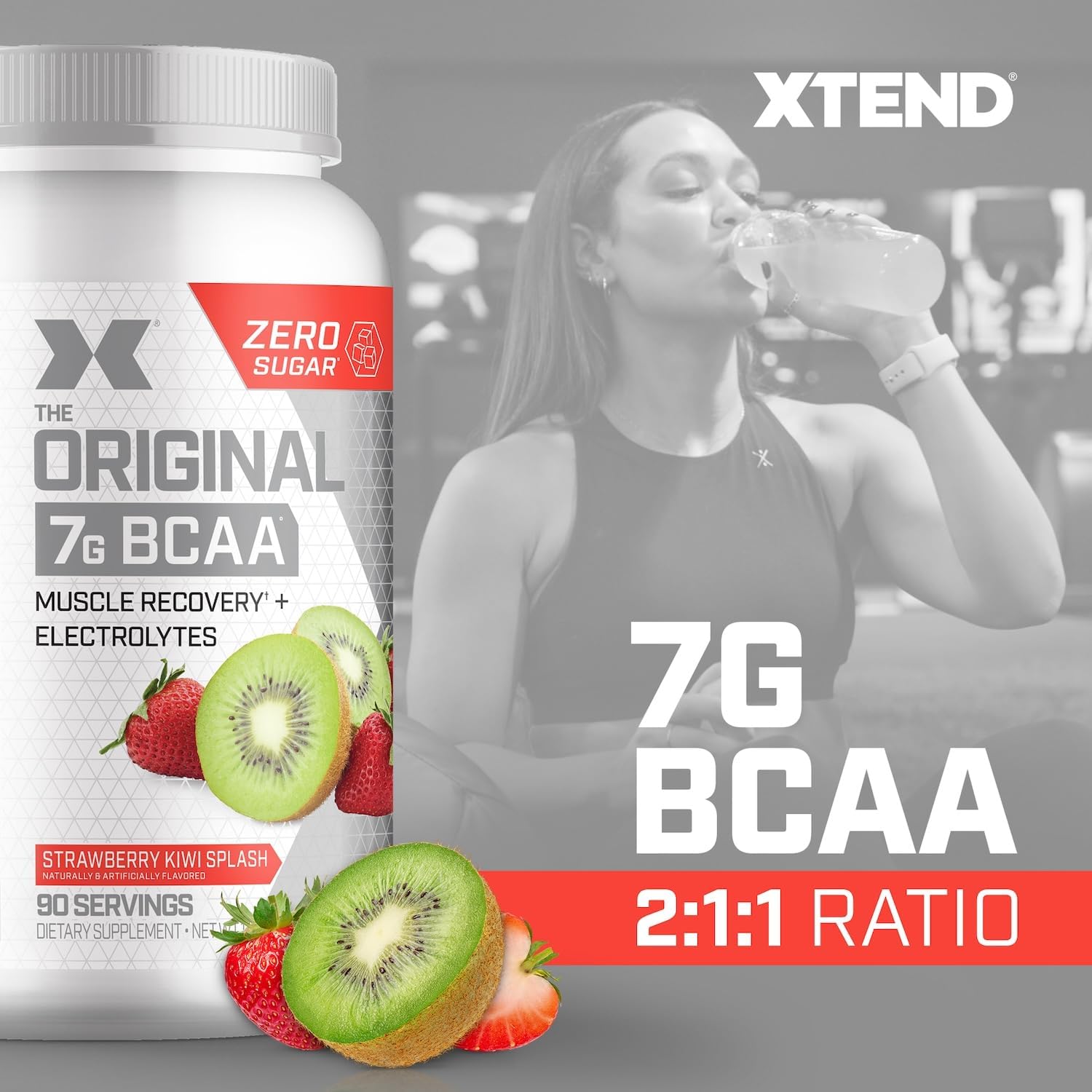 Xtend Original BCAA Powder, 7g BCAAs and 2.5g L-Glutamine for Muscle Recovery - View 3