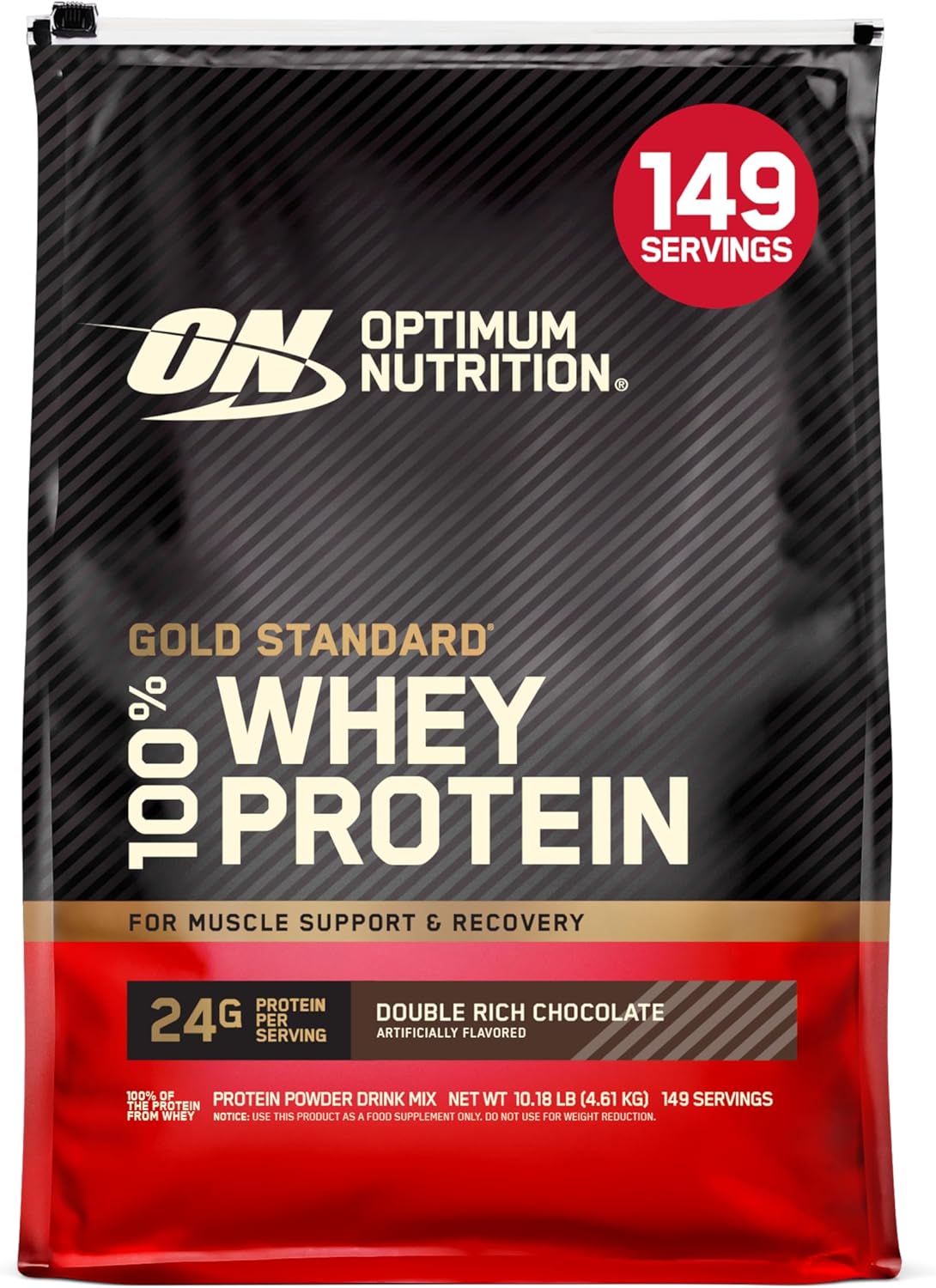 Optimum Nutrition Gold Standard 100% Whey Protein Powder, Double Rich Chocolate
