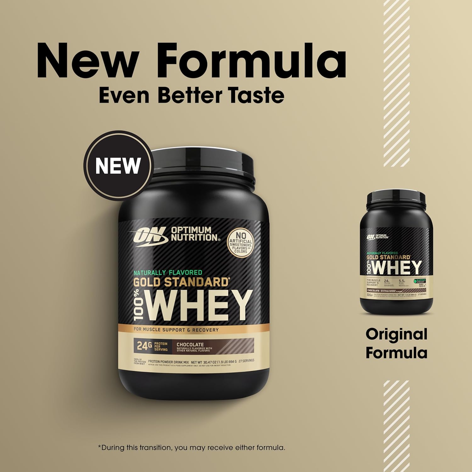 Optimum Nutrition Gold Standard 100% Whey Protein Powder, Naturally Flavored - View 2