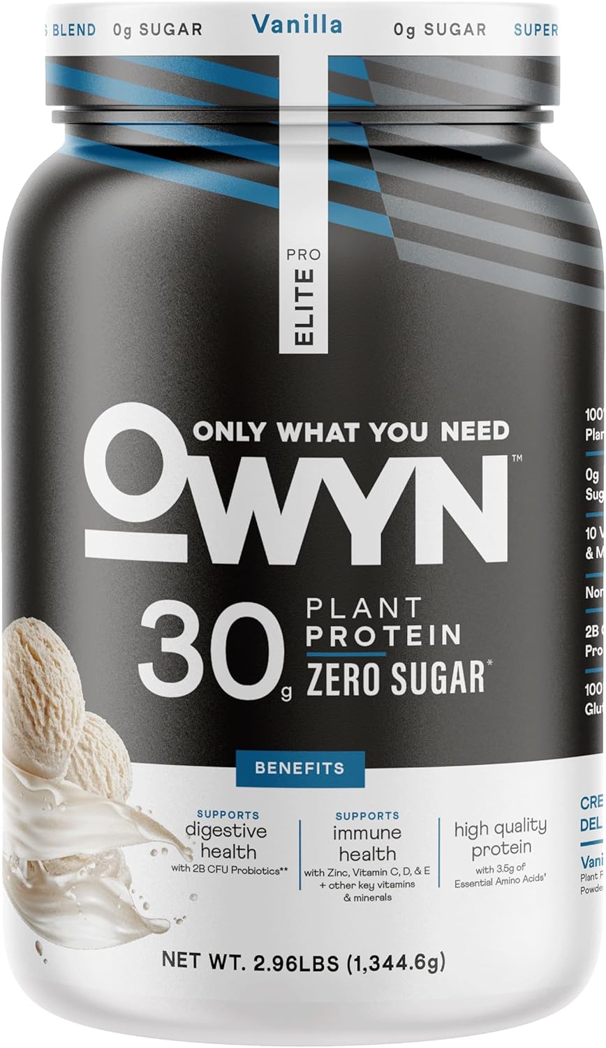 OWYN Only What You Need Pro Elite Vanilla Flavored Protein Powder, 32g Protein,