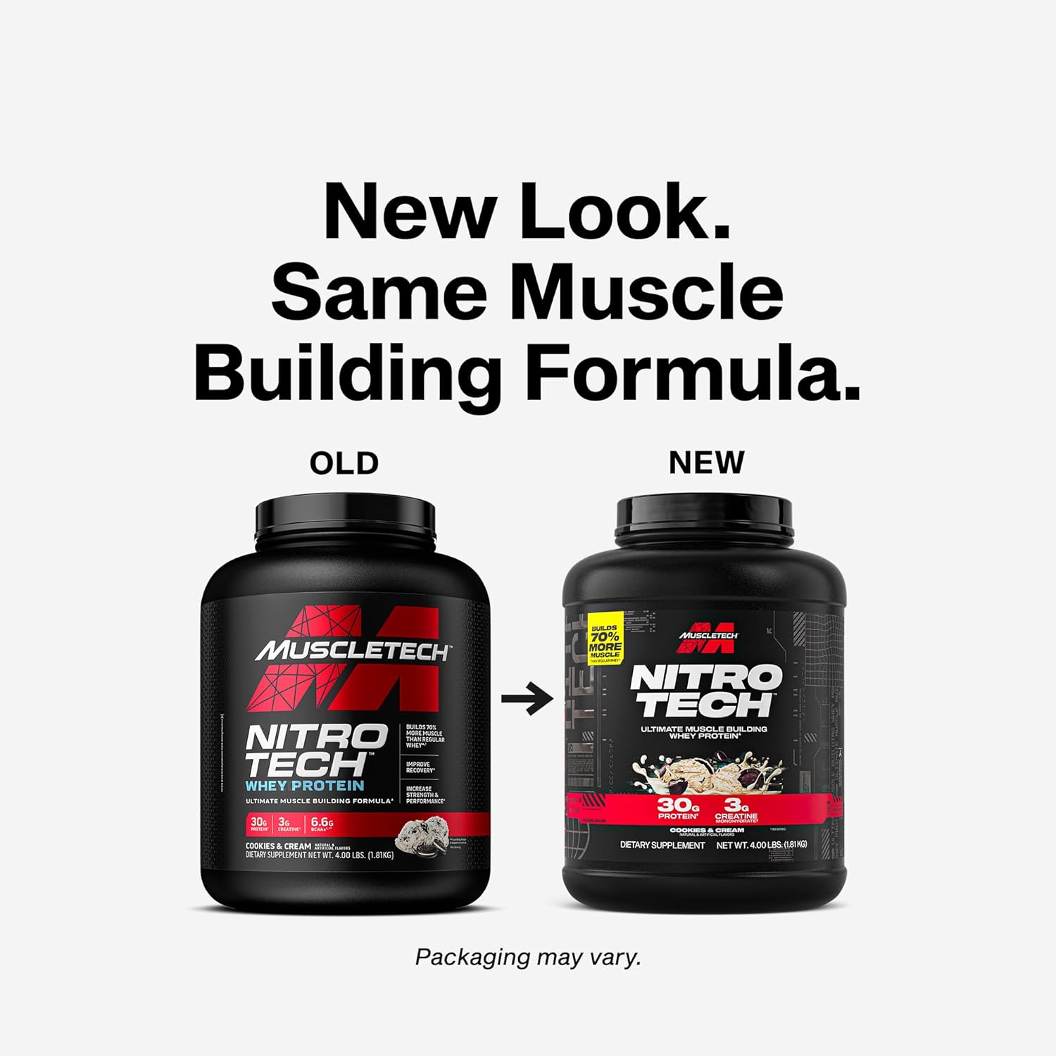 Muscletech Whey Protein Powder (Cookies & Cream, 4 Pound) - Nitro-Tech Ultimate - View 2