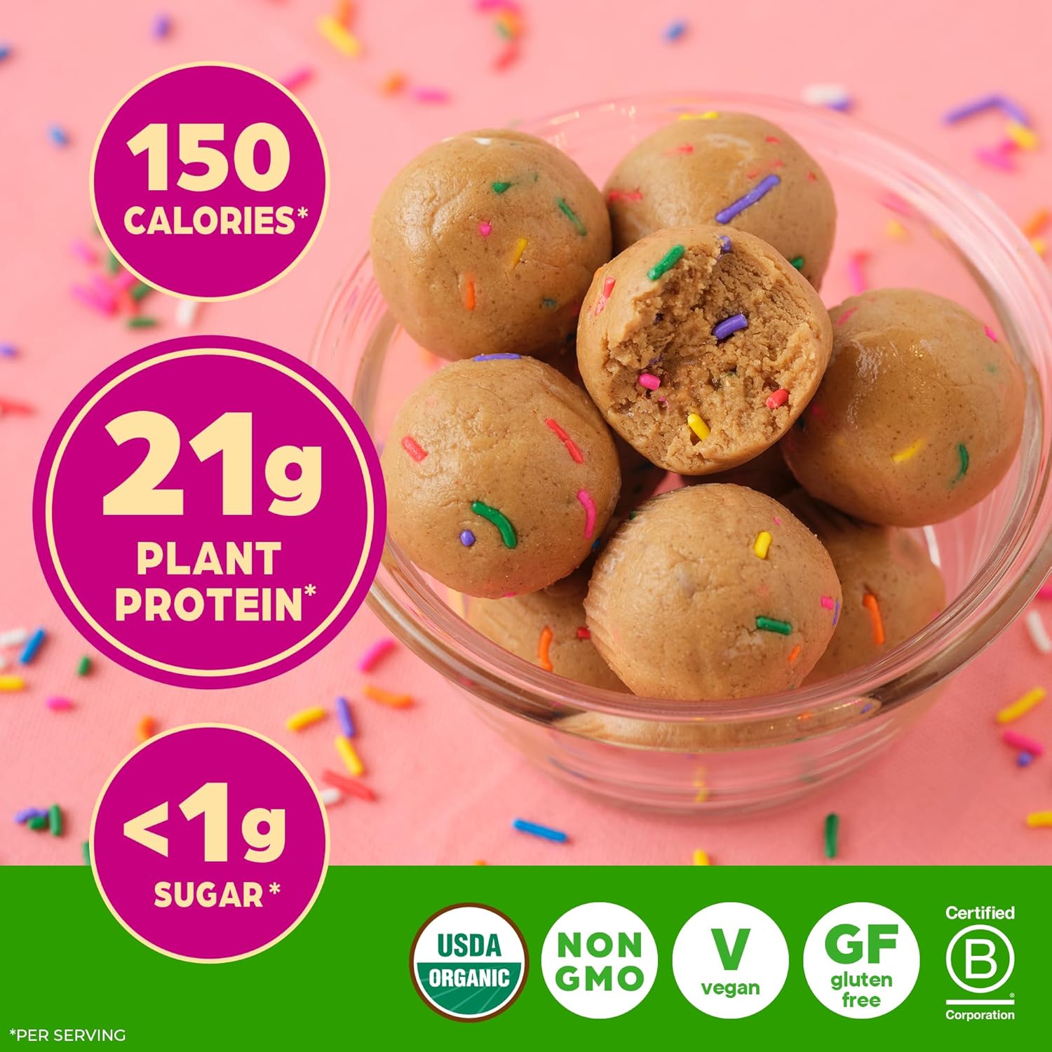 Orgain Organic Vegan Protein Powder, Birthday Cake - 21g Plant Based Protein, - View 6