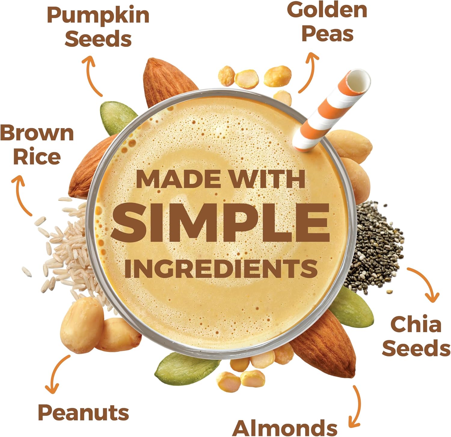 Orgain Organic Simple Vegan Protein Powder, Peanut Butter - 20g Plant Based - View 5