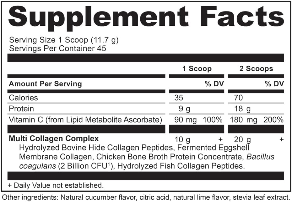 Ancient Nutrition Collagen Powder Protein, Multi Collagen Protein, Cucumber - View 2
