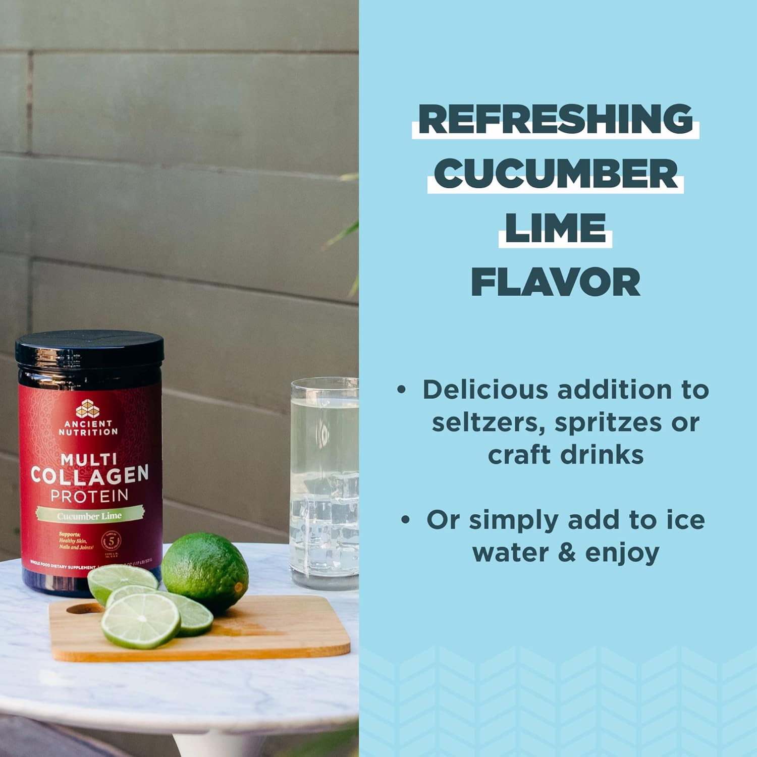 Ancient Nutrition Collagen Powder Protein, Multi Collagen Protein, Cucumber - View 4