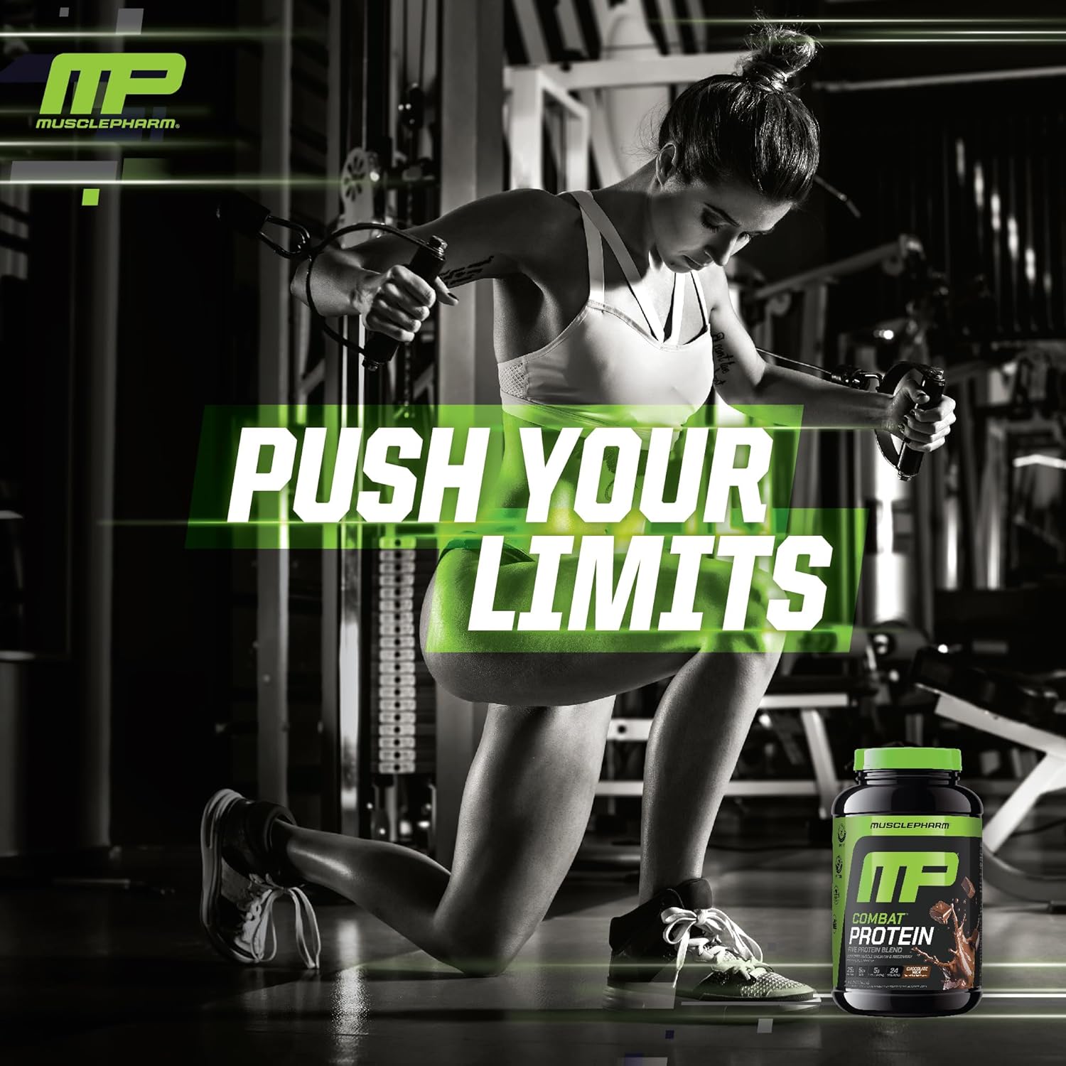 Muscle Pharm Combat Protein Powder, Chocolate Milk Flavor, Fuels Muscles for - View 6