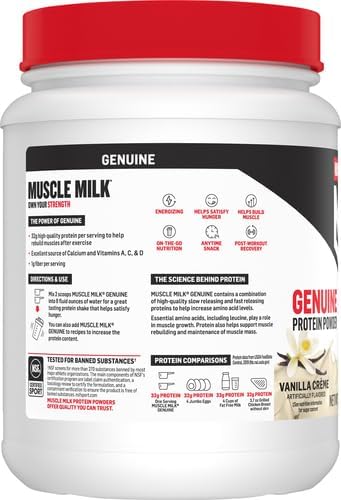Muscle Milk Lean Muscle Vanilla Creme Protein Powder, 1.93 Pound (Pack of 2) - View 5