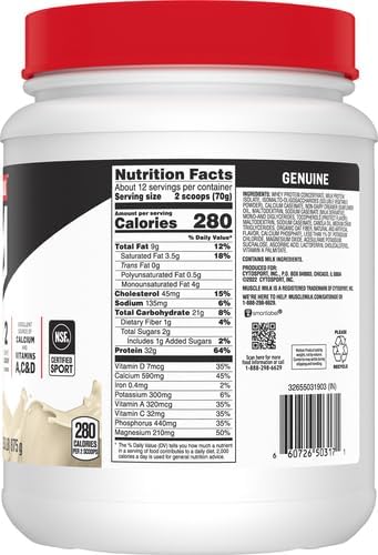 Muscle Milk Lean Muscle Vanilla Creme Protein Powder, 1.93 Pound (Pack of 2) - View 6