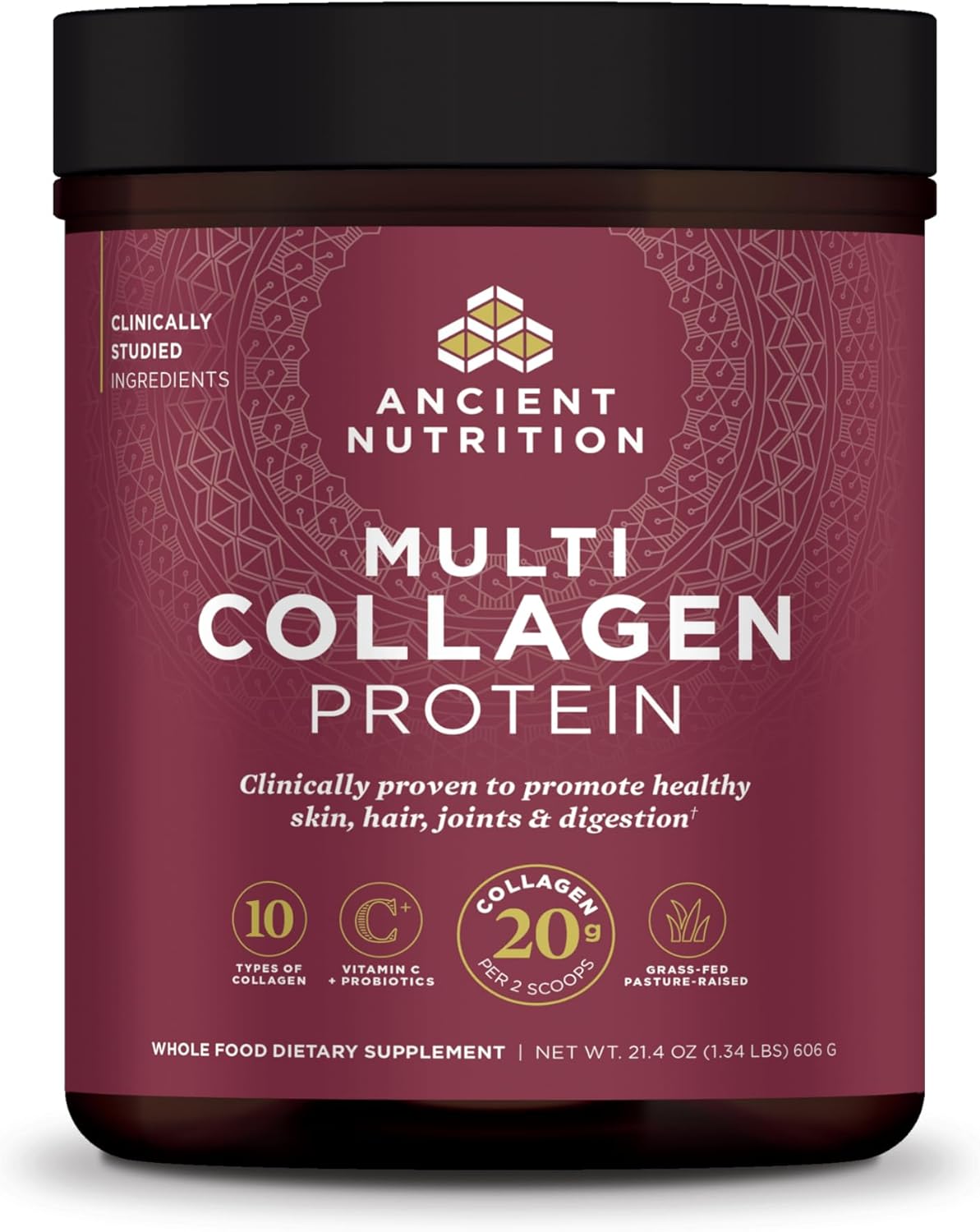 Ancient Nutrition Collagen Peptides Powder, Multi Collagen Protein, Women &