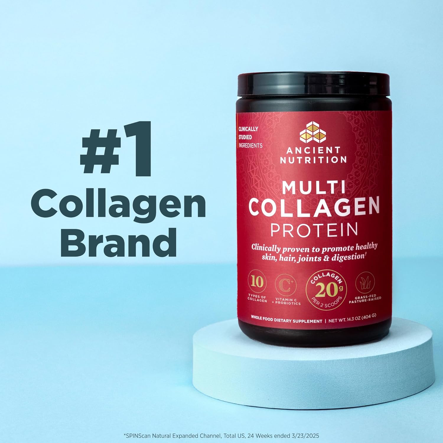 Ancient Nutrition Collagen Peptides Powder, Multi Collagen Protein, Women & - View 4