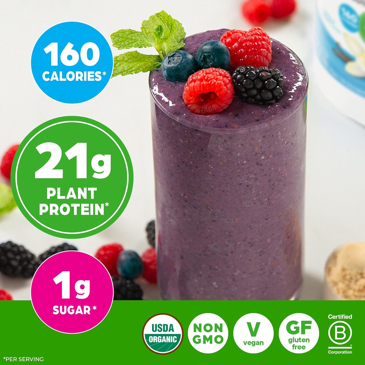 Orgain Organic Vegan Protein + 50 Superfoods Powder, Vanilla Bean - 21g Plant - View 4