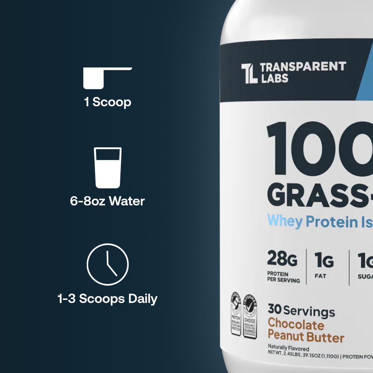 Transparent Labs Grass-Fed Whey Protein Isolate - Naturally Flavored, Gluten - View 6