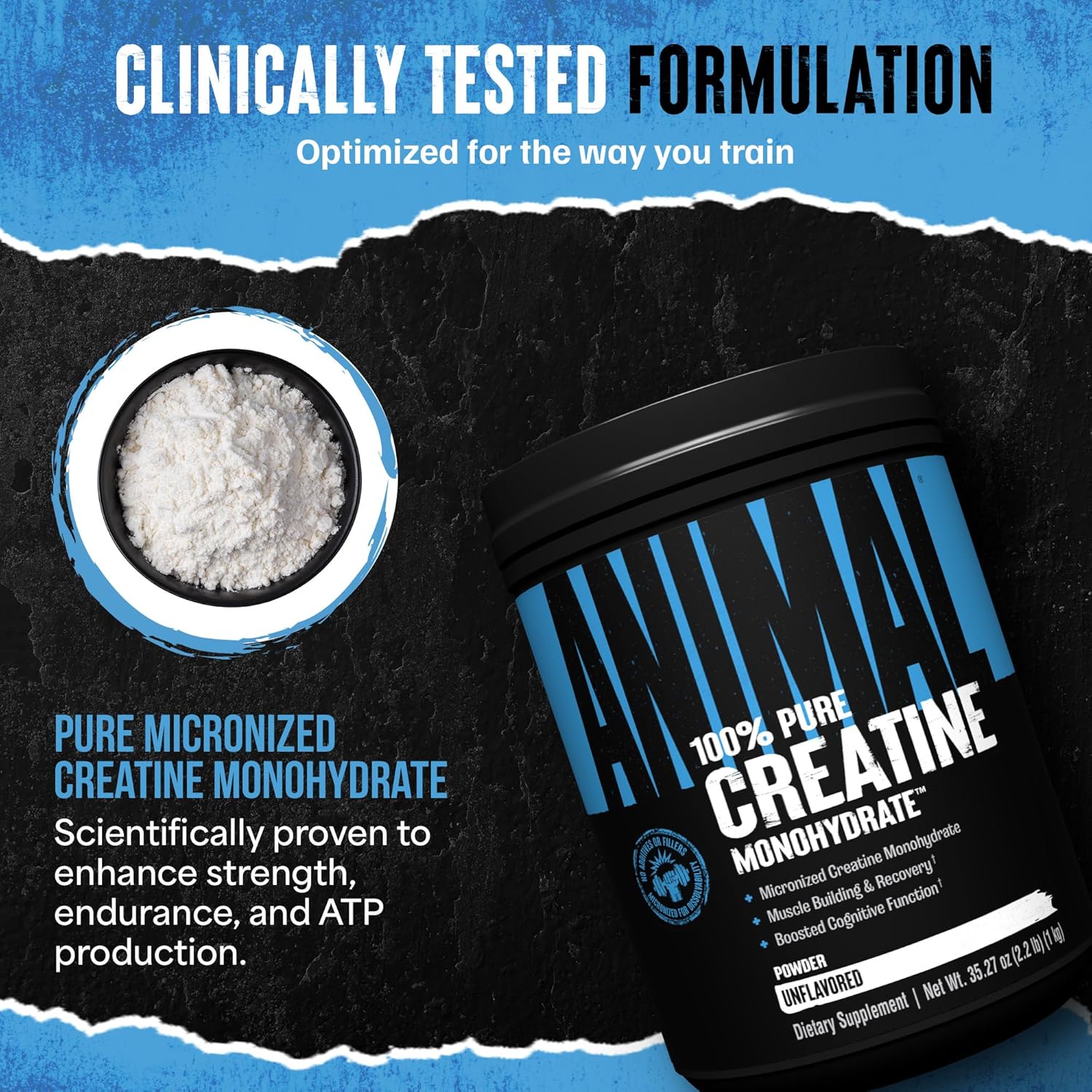 Animal Creatine Monohydrate Powder - Micronized Creatine for Women and Men, - View 5