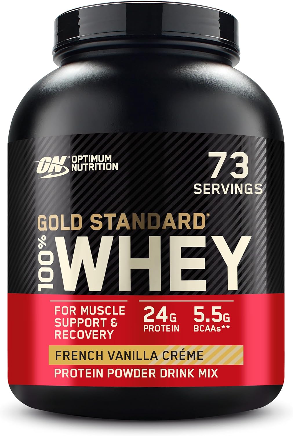Optimum Nutrition Gold Standard 100% Whey Protein Powder, French Vanilla Crème,