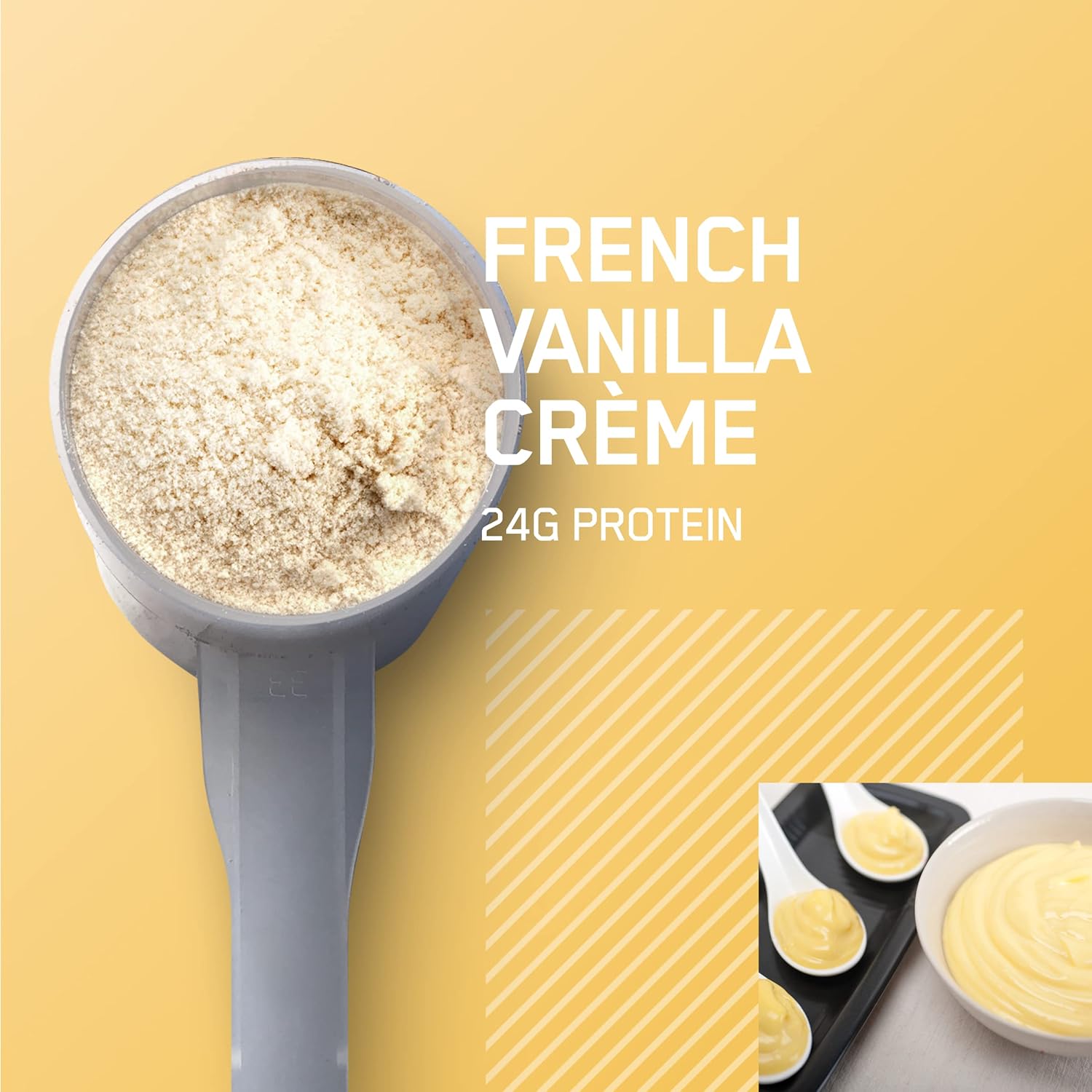Optimum Nutrition Gold Standard 100% Whey Protein Powder, French Vanilla Crème, - View 2