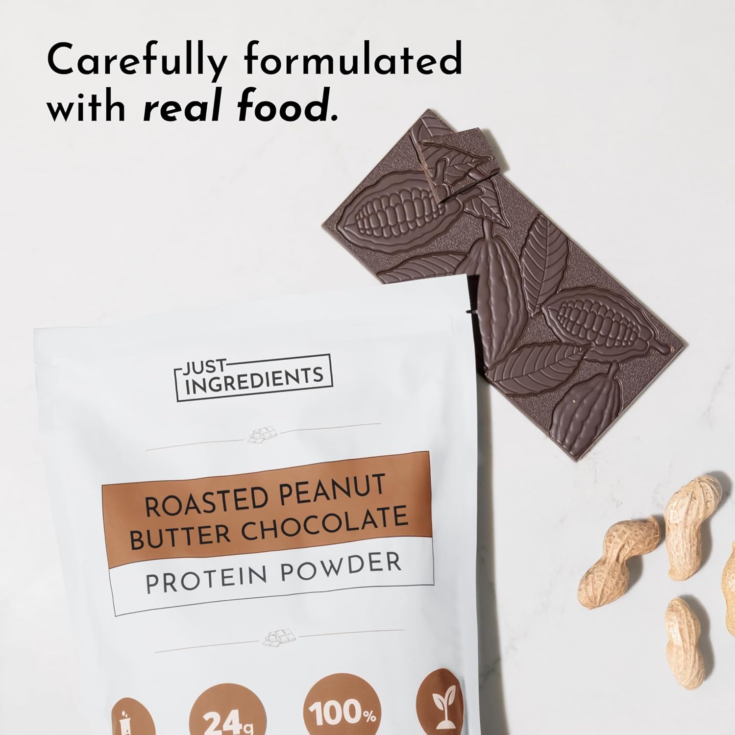 Roasted Peanut Butter Chocolate Protein Powder – 30-Serving Blend with 100% - View 5