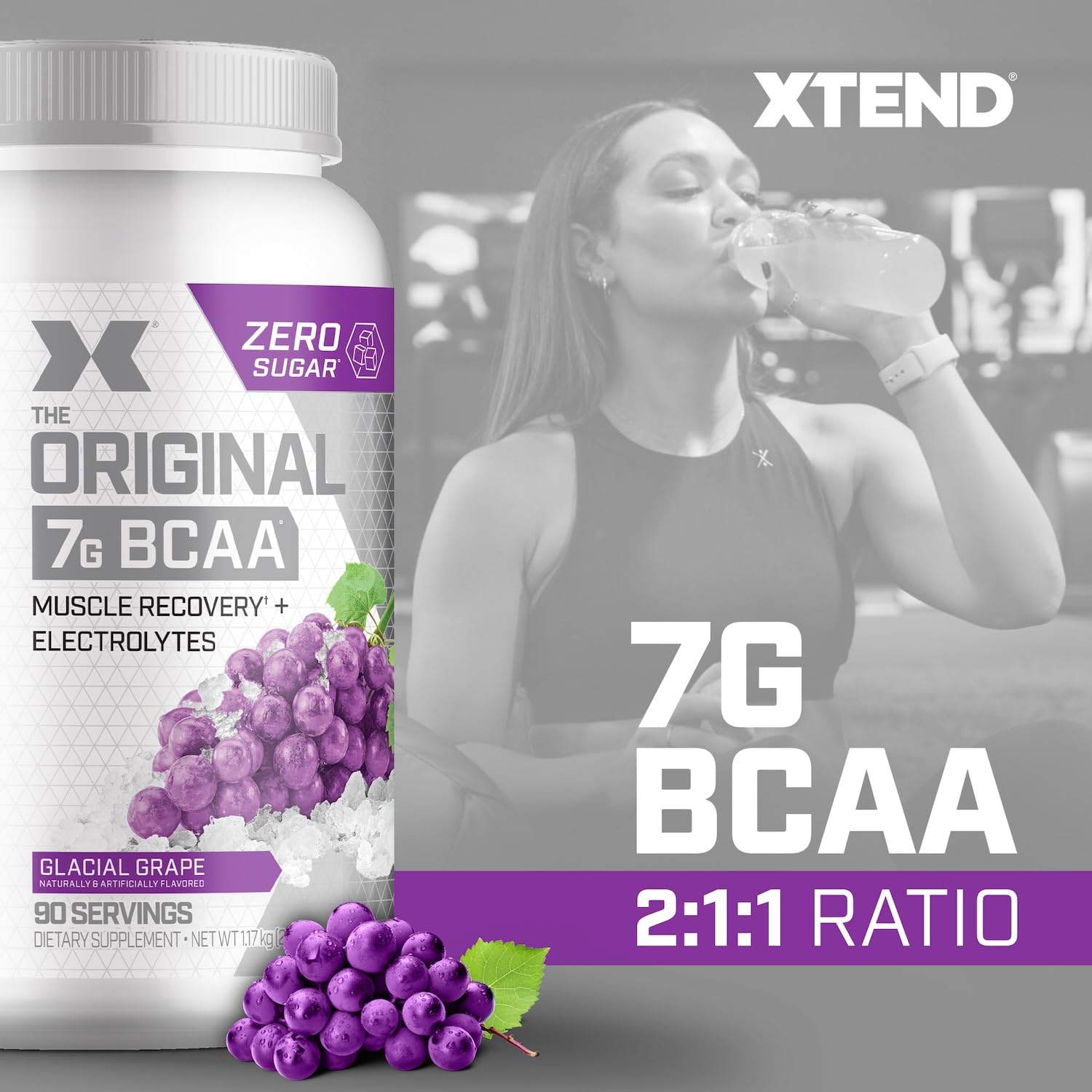 Xtend Original BCAA Powder, 7g BCAAs and 2.5g L-Glutamine for Muscle Recovery - View 3