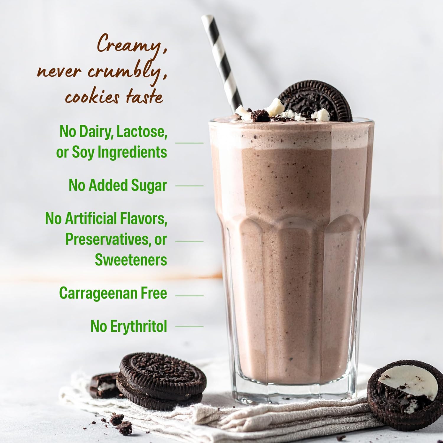 Orgain Organic Vegan Protein Powder, Cookies & Cream - 21g Plant Based Protein, - View 5