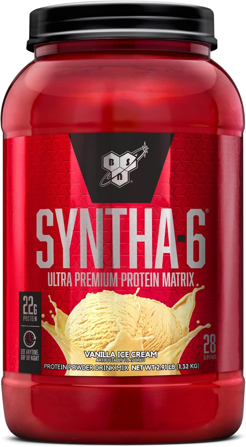 BSN SYNTHA-6 Whey Protein Powder, Vanilla Milk Isolate Protein Powder with