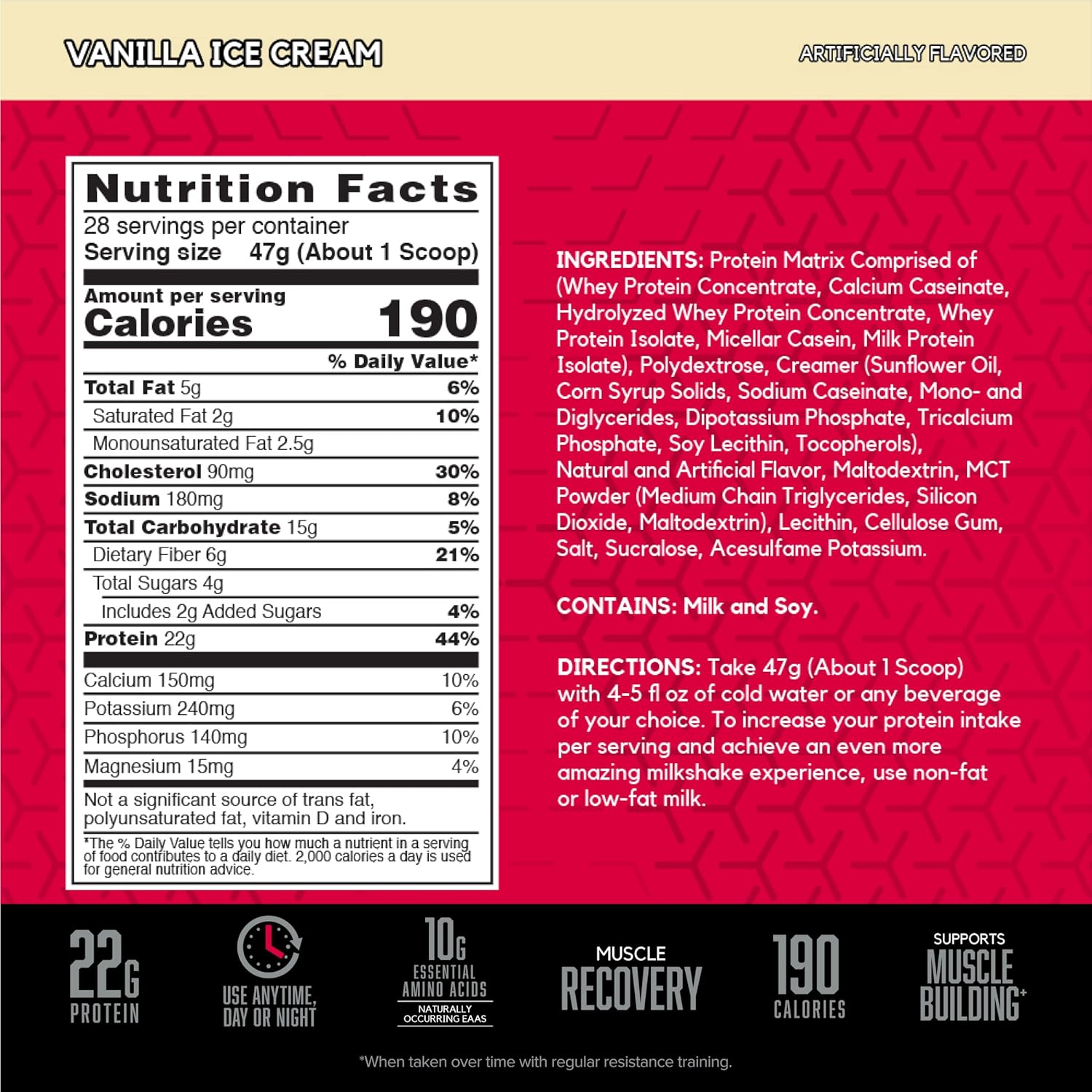 BSN SYNTHA-6 Whey Protein Powder, Vanilla Milk Isolate Protein Powder with - View 3