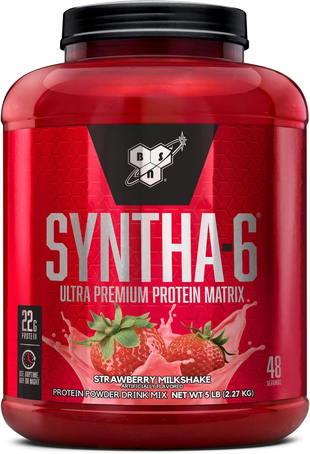 BSN SYNTHA-6 Whey Protein Powder with Micellar Casein, Milk Isolate, Strawberry