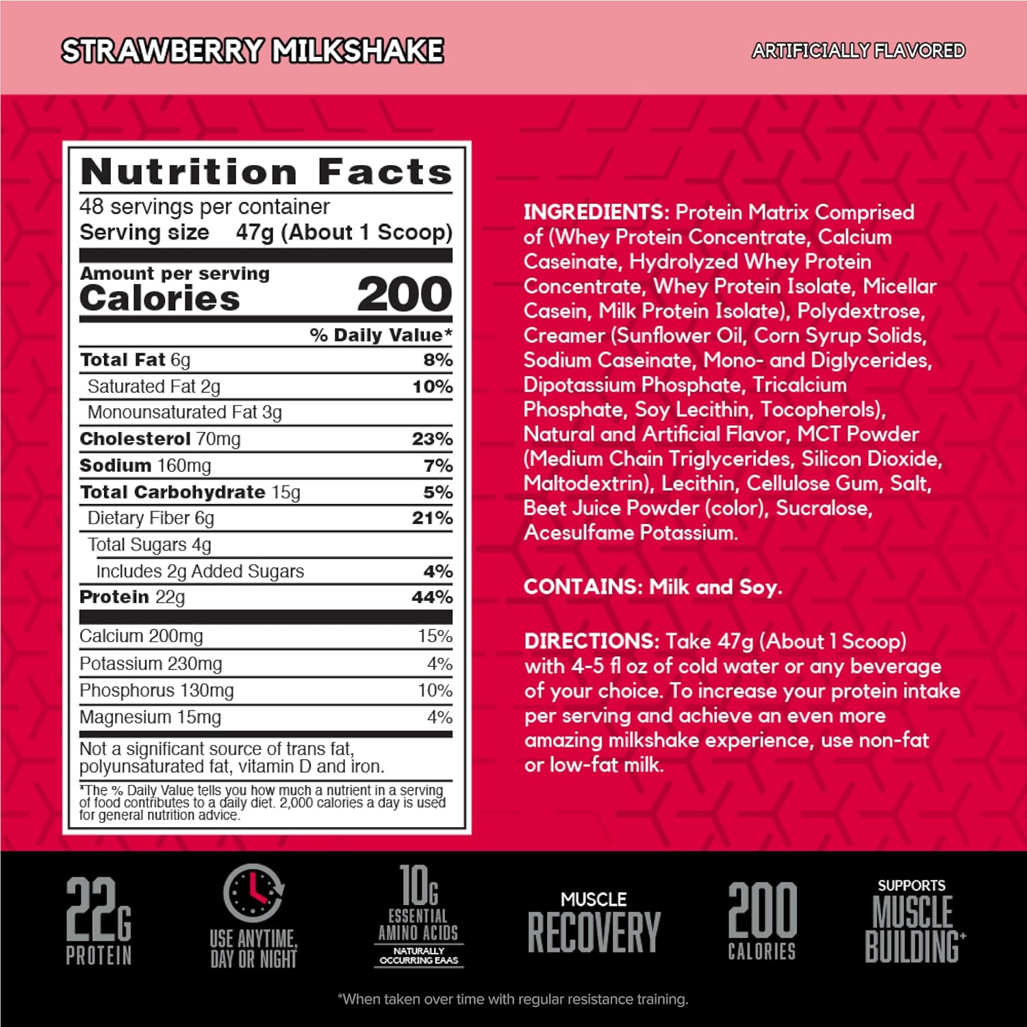 BSN SYNTHA-6 Whey Protein Powder with Micellar Casein, Milk Isolate, Strawberry - View 2