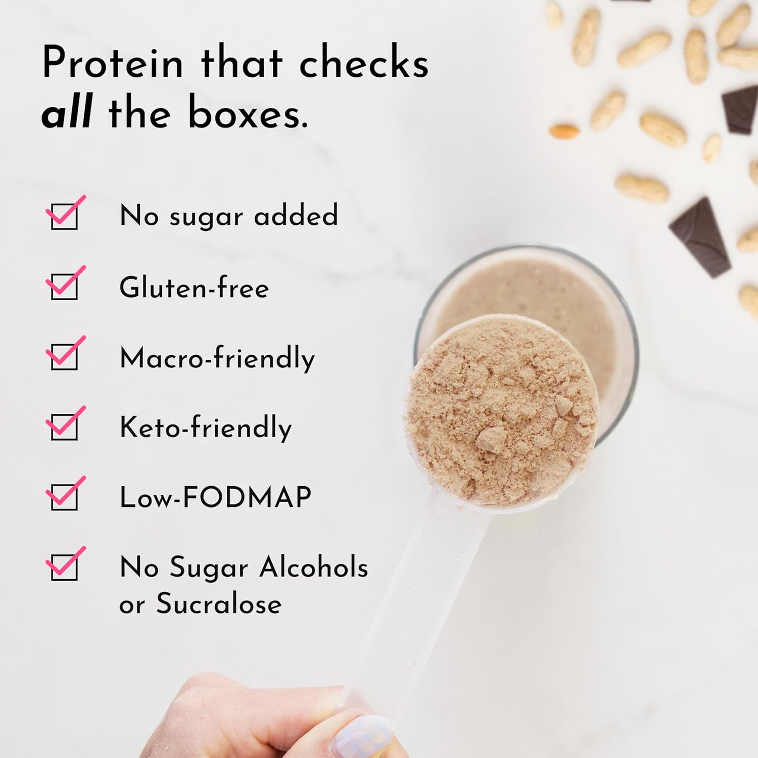 JUST INGREDIENTS Creamy Peanut Butter Chocolate Protein Powder – - View 4