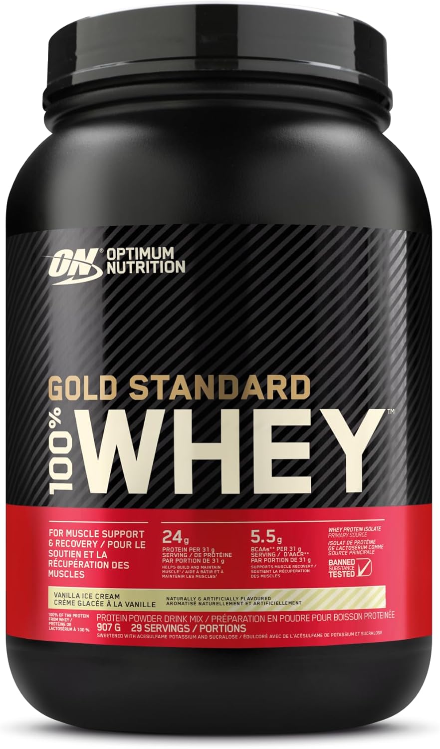 Optimum Nutrition Gold Standard 100% Whey Protein Powder, Vanilla Ice Cream, 2 - View 2