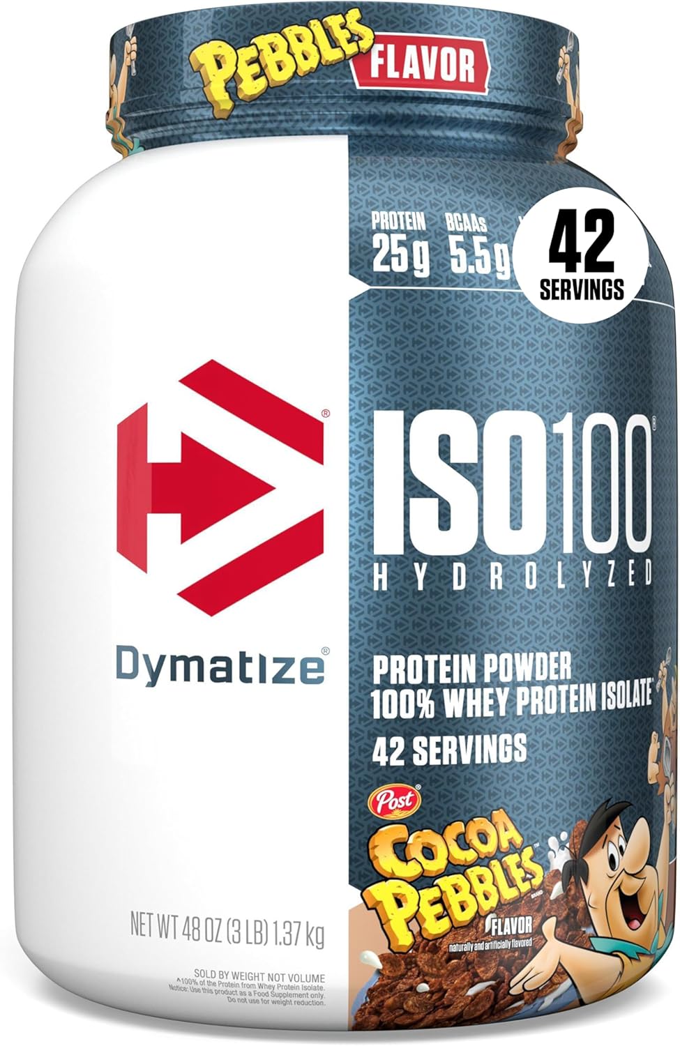 Dymatize x Cocoa Pebbles ISO100 Whey Protein Powder Isolate, 25g of Protein,