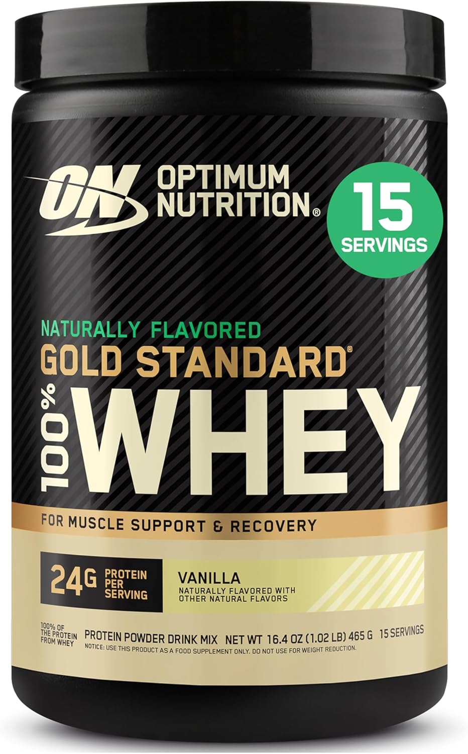 Optimum Nutrition Gold Standard 100% Whey Protein Powder, Naturally Flavored