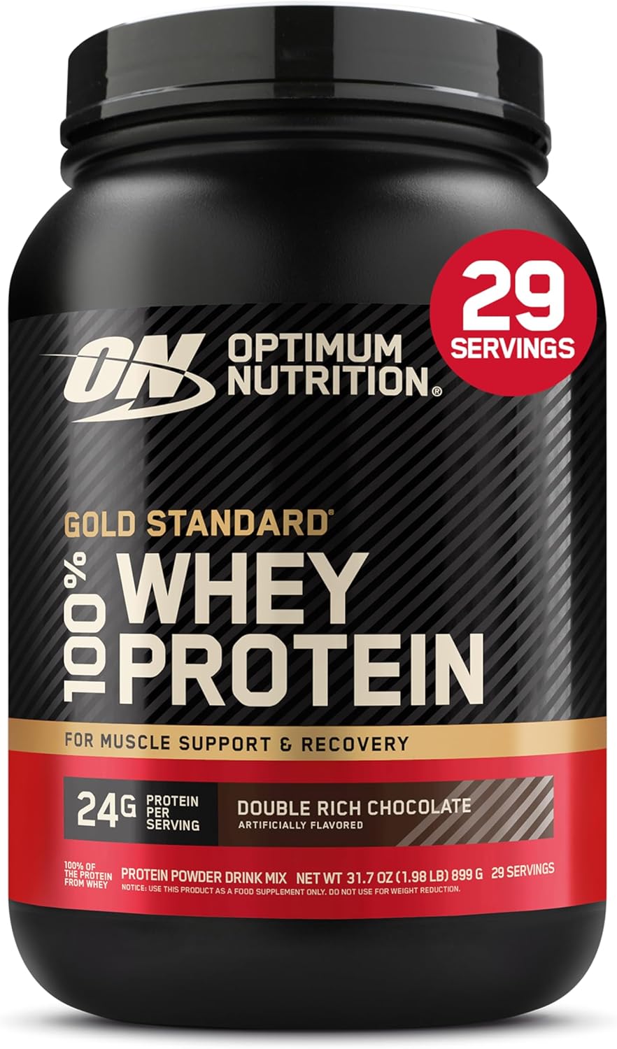Optimum Nutrition Gold Standard 100% Whey Protein Powder, Double Rich Chocolate