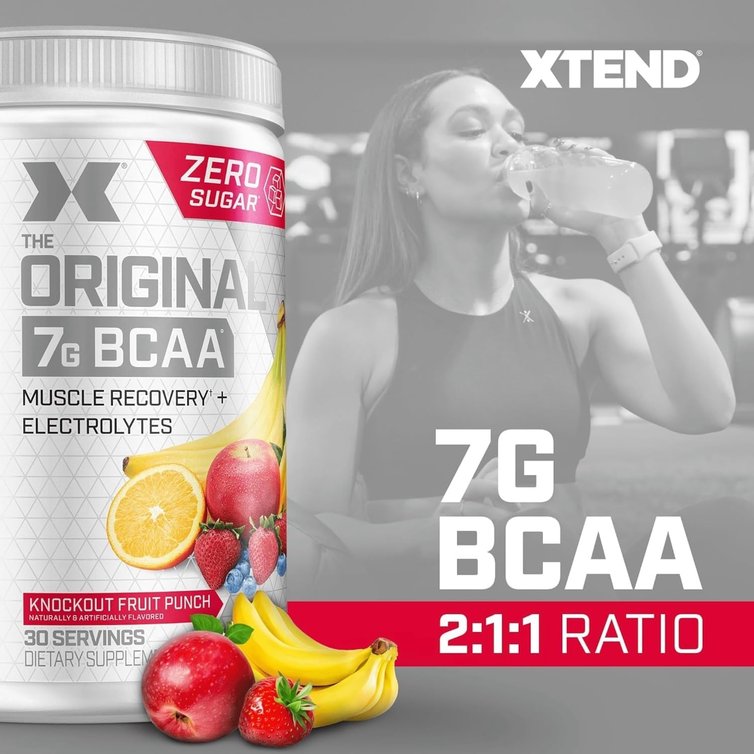 Xtend Original BCAA Powder, 7g BCAAs and 2.5g L-Glutamine for Muscle Recovery - View 3