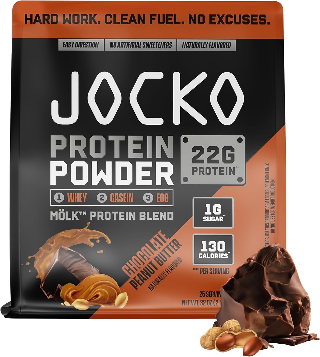 Jocko Fuel Mölk Whey Protein Powder 22g Low Sugar Monk Fruit Blend - Muscle