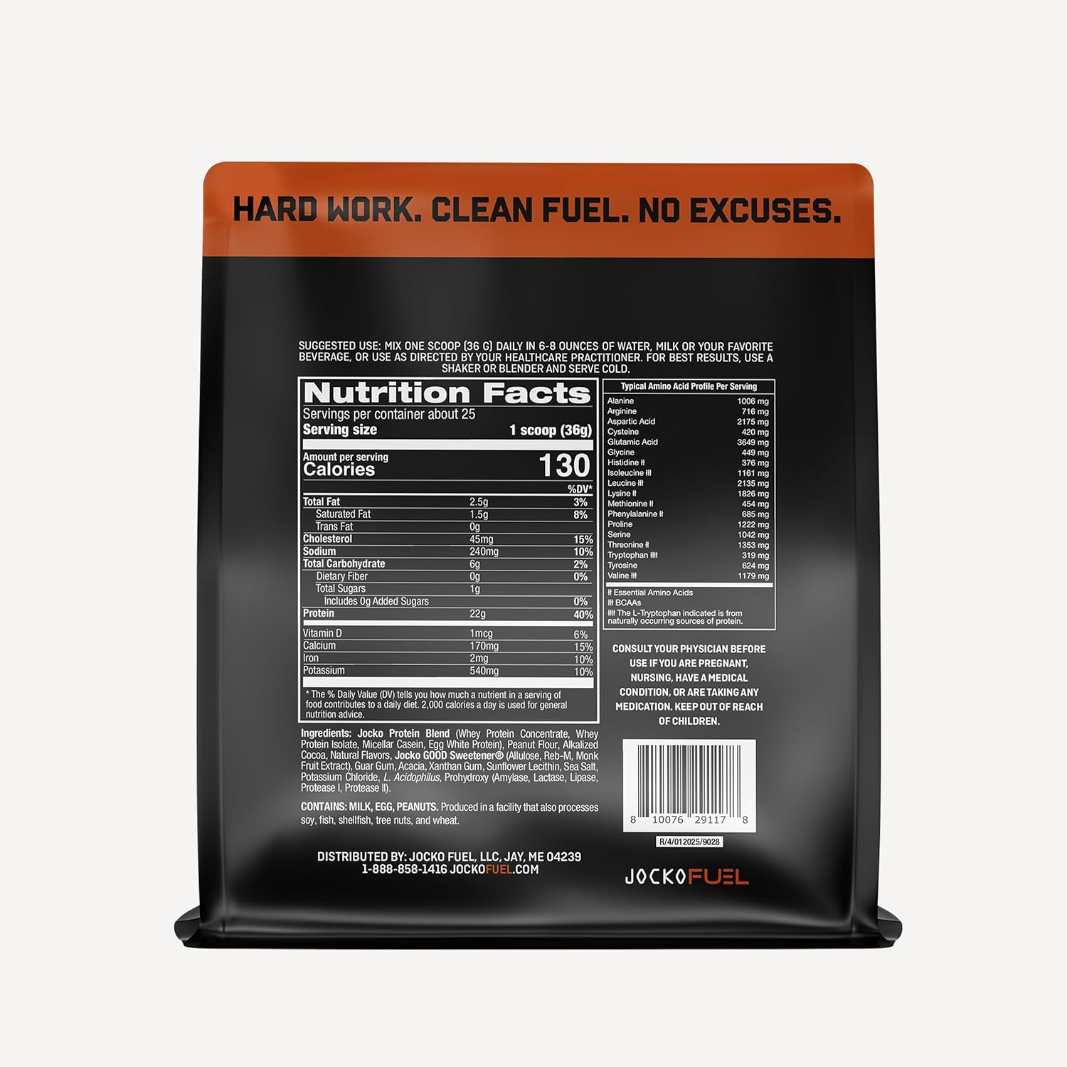 Jocko Fuel Mölk Whey Protein Powder 22g Low Sugar Monk Fruit Blend - Muscle - View 2