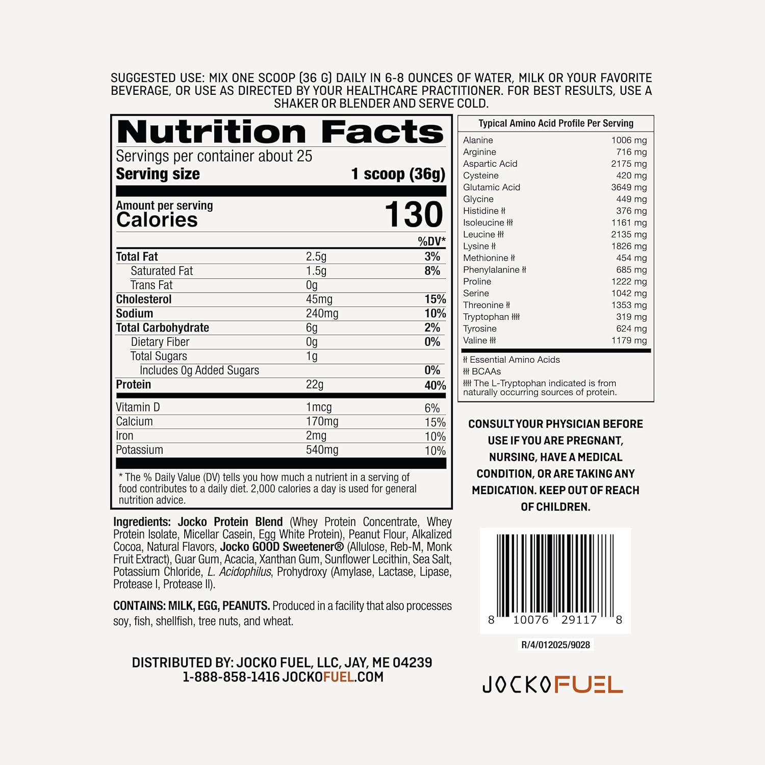Jocko Fuel Mölk Whey Protein Powder 22g Low Sugar Monk Fruit Blend - Muscle - View 3