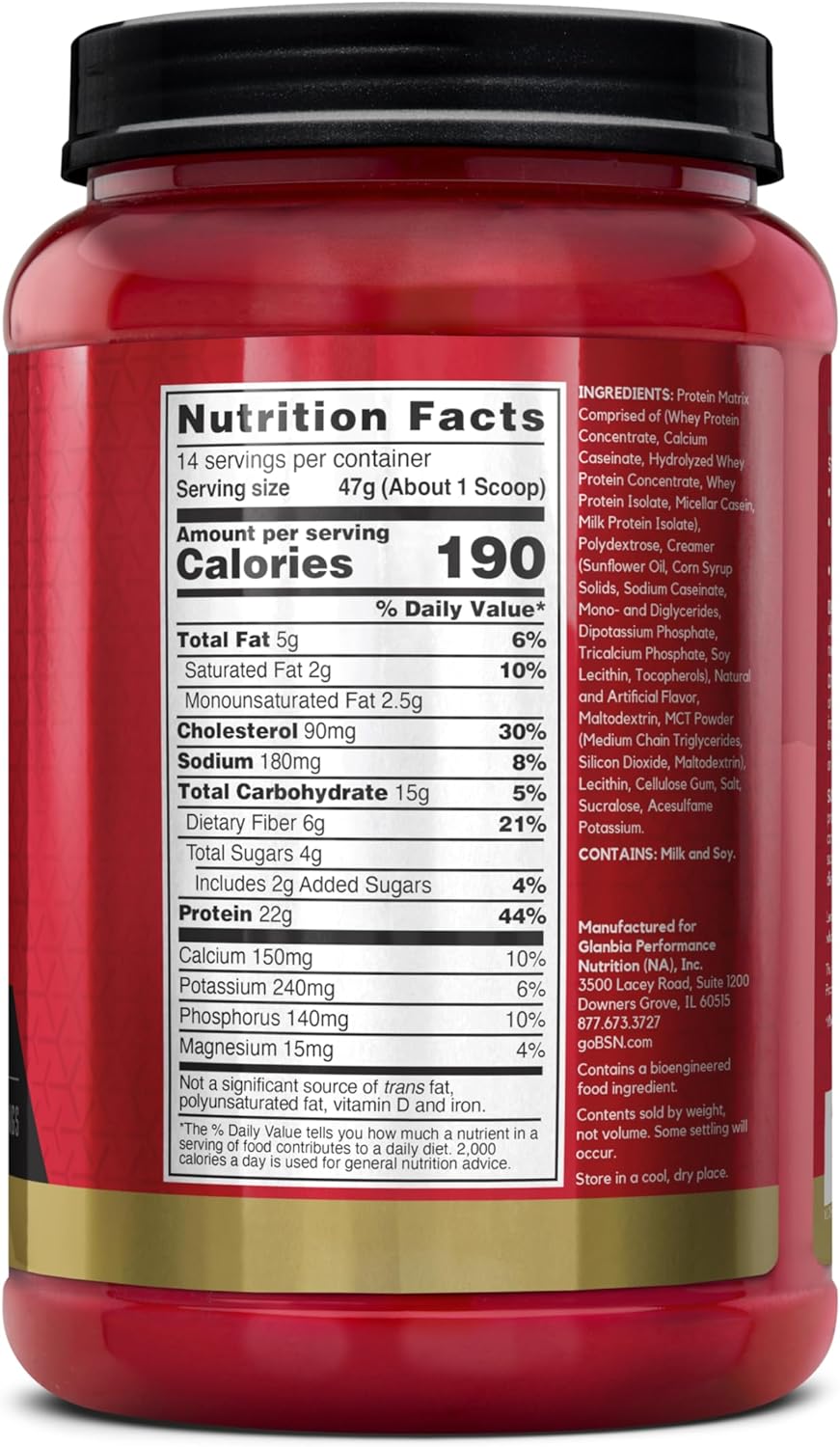 BSN SYNTHA-6 Premium Protein Powder with 6g of Fiber, Whey Isolate, Micellar - View 5
