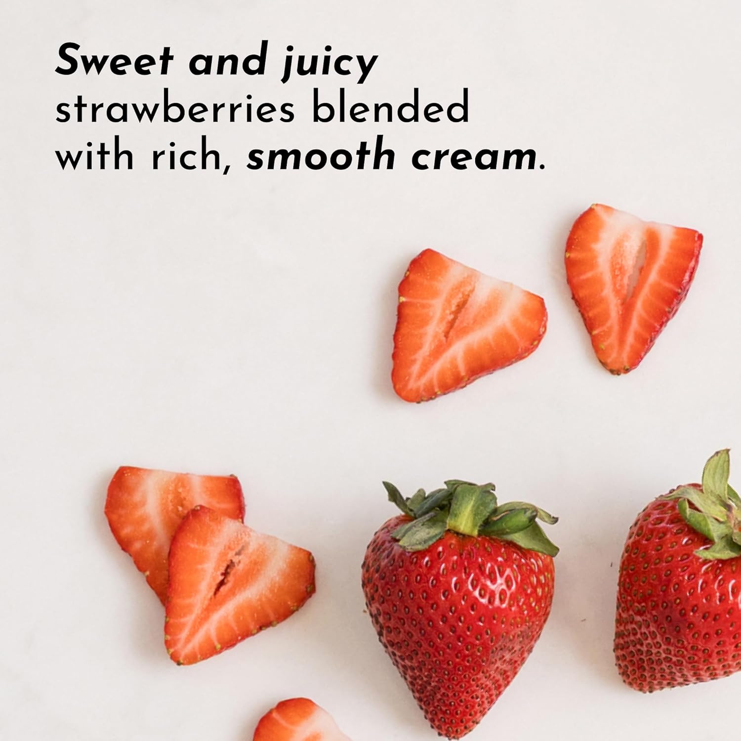 JUST INGREDIENTS Strawberries & Cream Protein Powder – 20-Serving Blend with - View 2