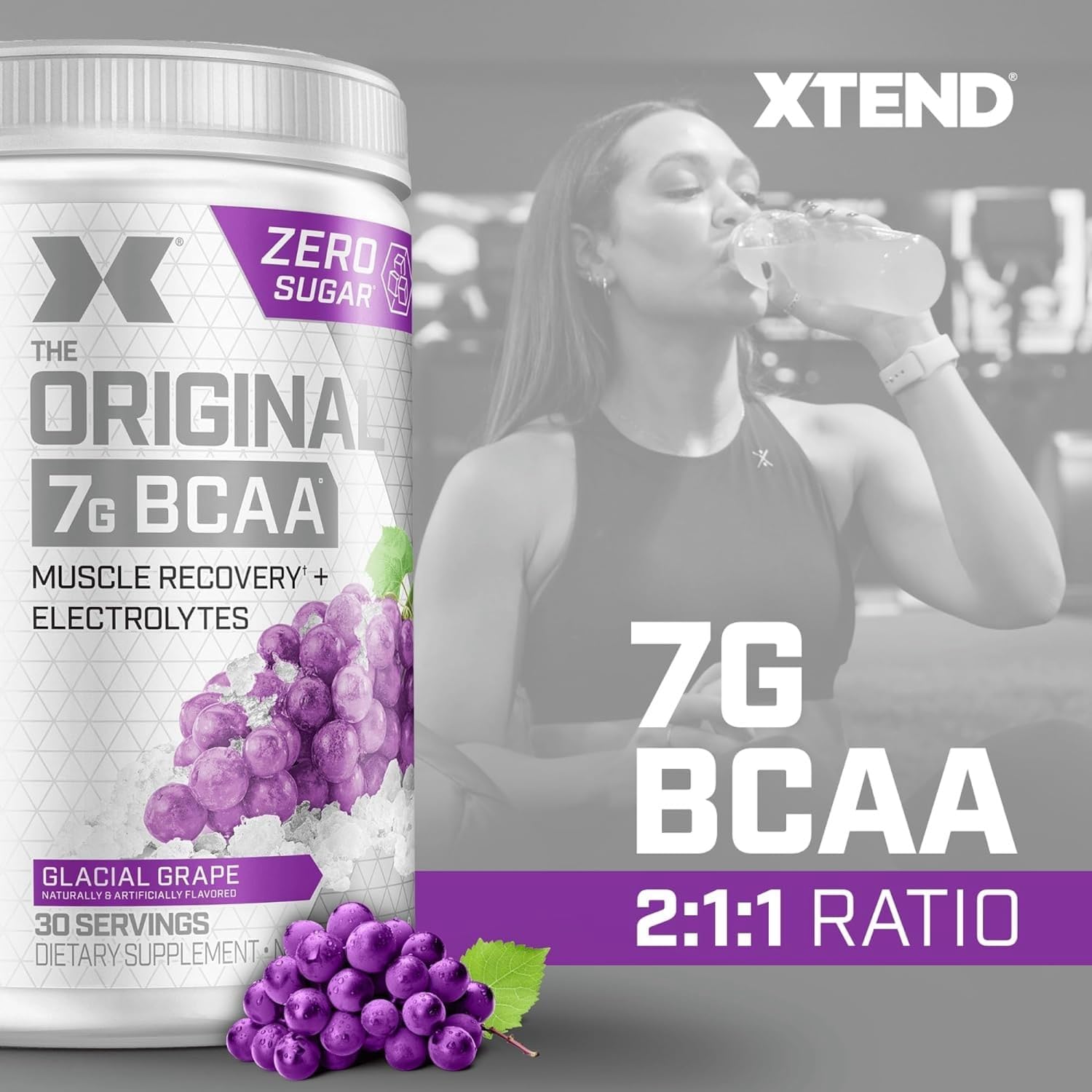 Xtend Original BCAA Powder, 7g BCAAs and 2.5g L-Glutamine for Muscle Recovery - View 2