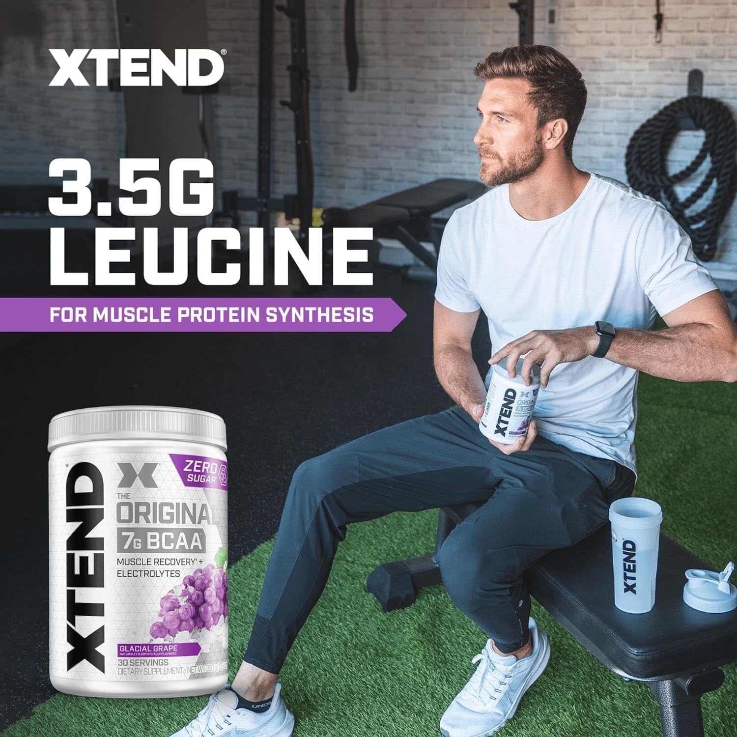 Xtend Original BCAA Powder, 7g BCAAs and 2.5g L-Glutamine for Muscle Recovery - View 3