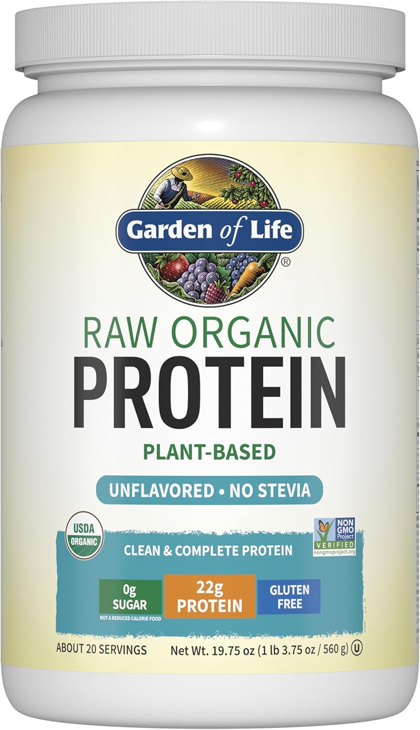 Garden of Life Organic Vegan Protein Powder, Plant Based & BCAAs, Organic